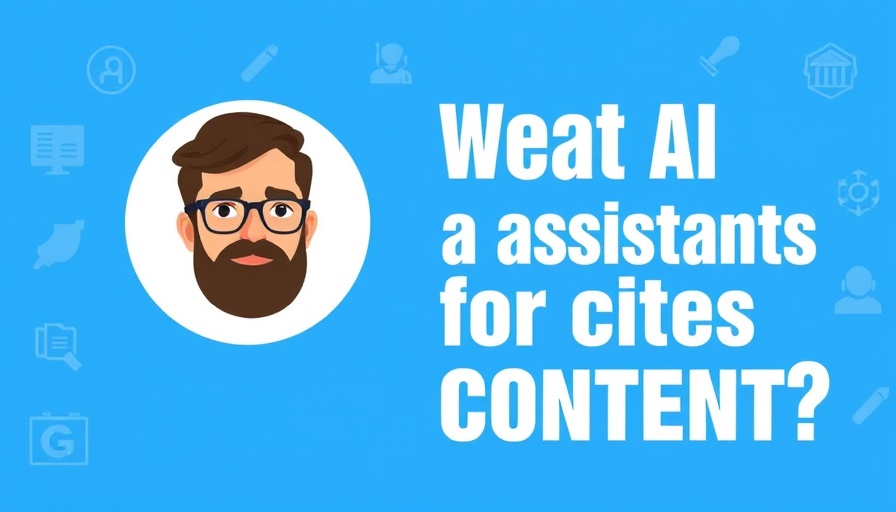 AI Assistants and Fresh Content blog header with portrait and text.