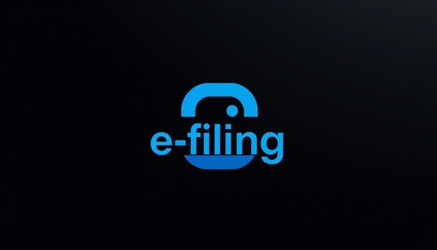 E-filing logo, representing digital document submission