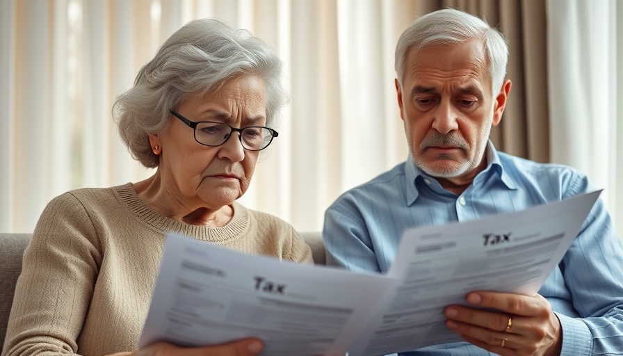Elderly couple reviewing tax documents, highlighting high-income retirees tax risks.