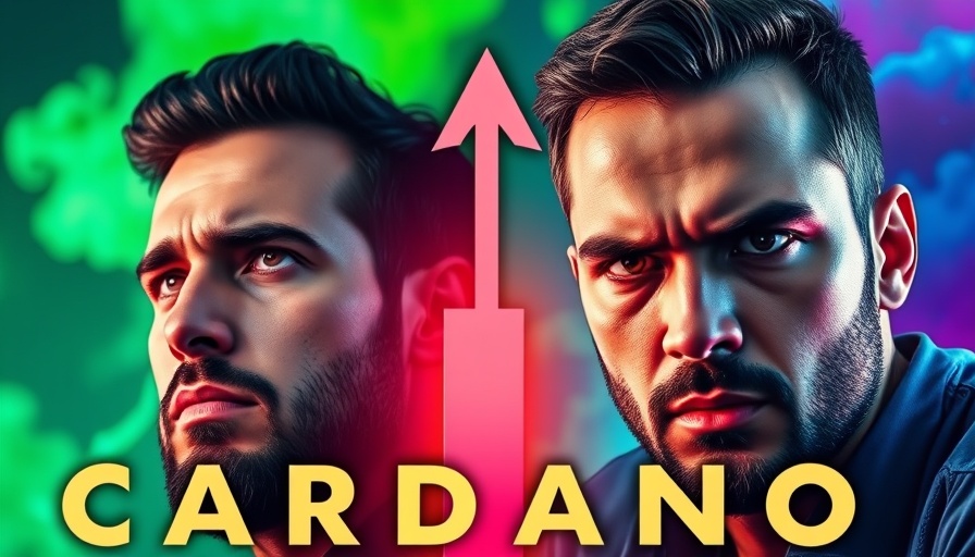 Dynamic thumbnail with Cardano prediction theme, featuring two men and vibrant text.