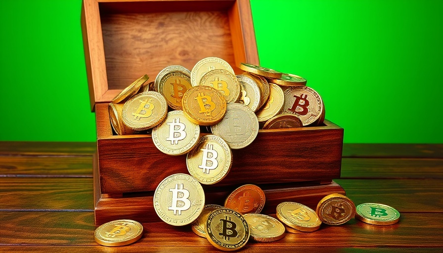 Bitcoin Treasury Firm Satsuma fundraise concept with chest of Bitcoins.
