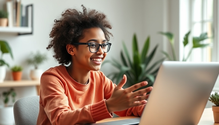 Engaged student in online school session in South Africa.