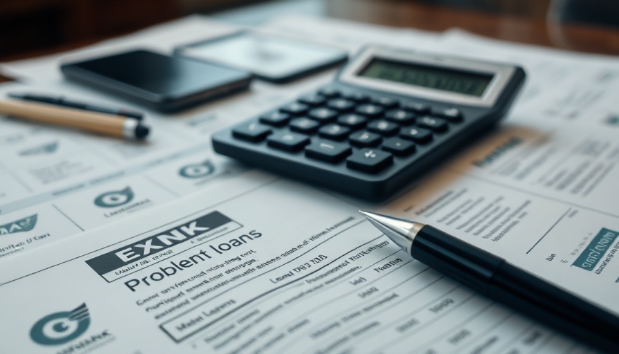 Financial documents on a desk symbolizing problem loans in South African banks.
