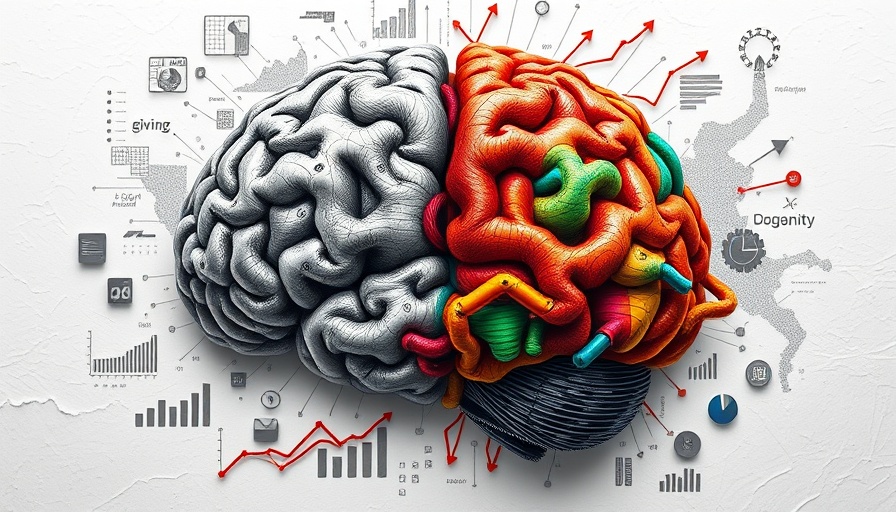 Abstract brain with branding concepts highlighting creative services.