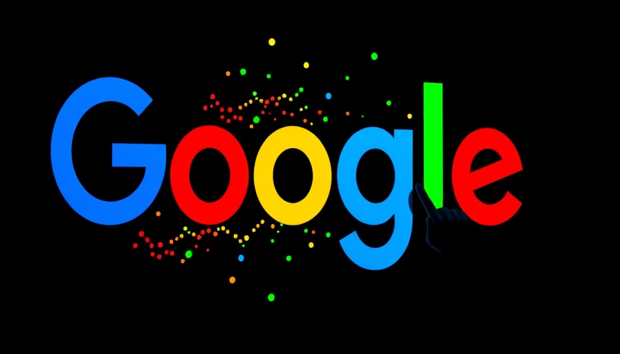 Colorful Google logo with hand click, representing website click stability