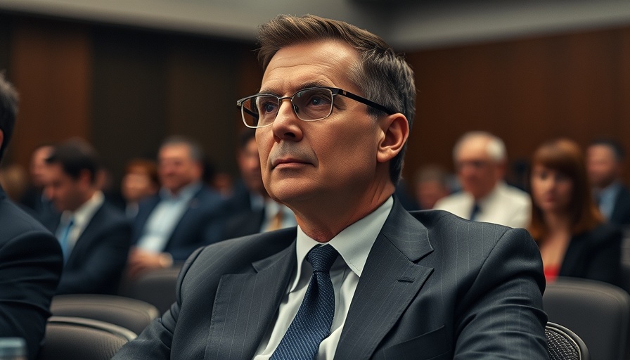 Man in suit attentively engaged at an event related to anti-LGBTQ hate crimes.