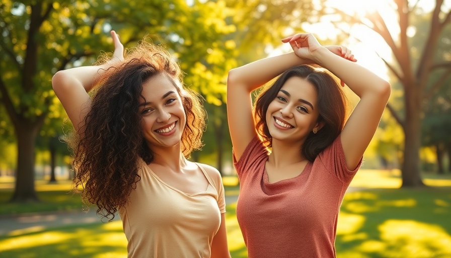 Women stretching outdoors, promoting foot health in winter.