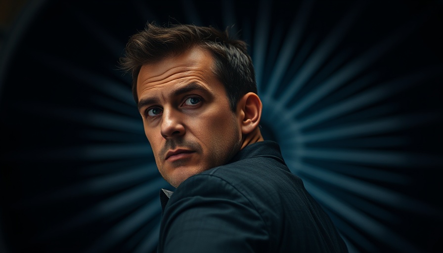 Stop Running From Your Past: Man contemplating past trauma, dramatic burst.