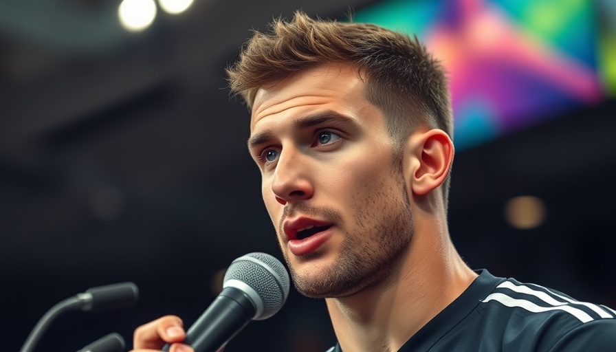 Bafana Bafana player speaking at a press conference.