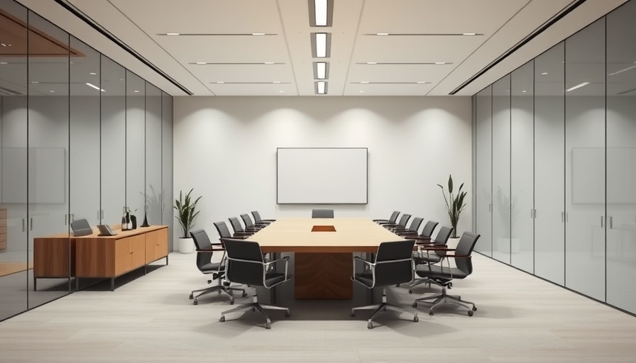 Modern minimalist conference room with PPC advertising insights potential.