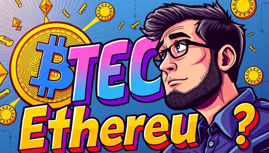 Bitcoin dominance versus Ethereum in vibrant cartoon style.