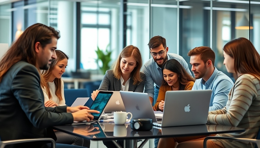 Collaborative team in a modern office for AI Annotation Partner for Outsourcing.