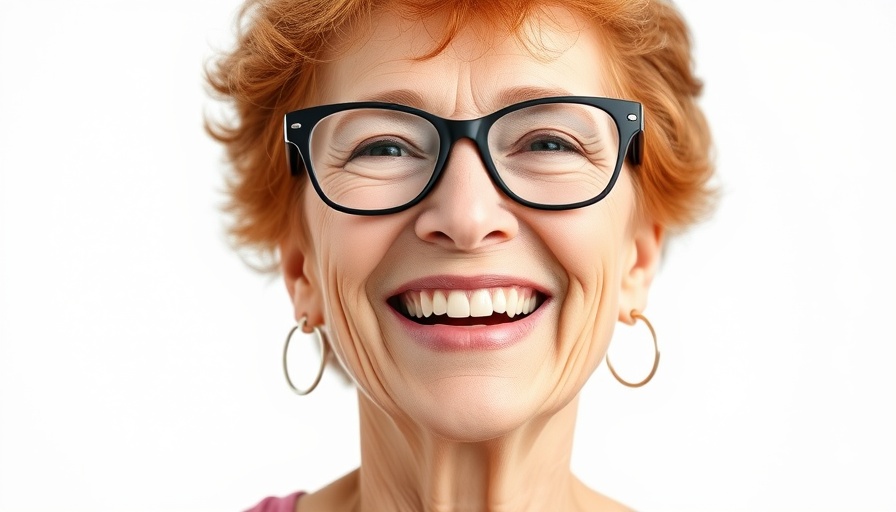 Joyful elderly woman with red hair smiling, perfect for Horoscope for Professionals August 14, 2025.