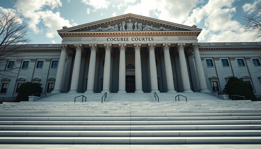 Court building representing addiction treatment policies debate.