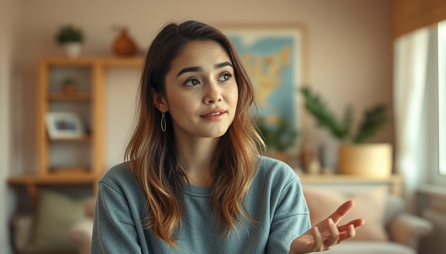 Woman discussing signs of narcissistic friends in a cozy setting.