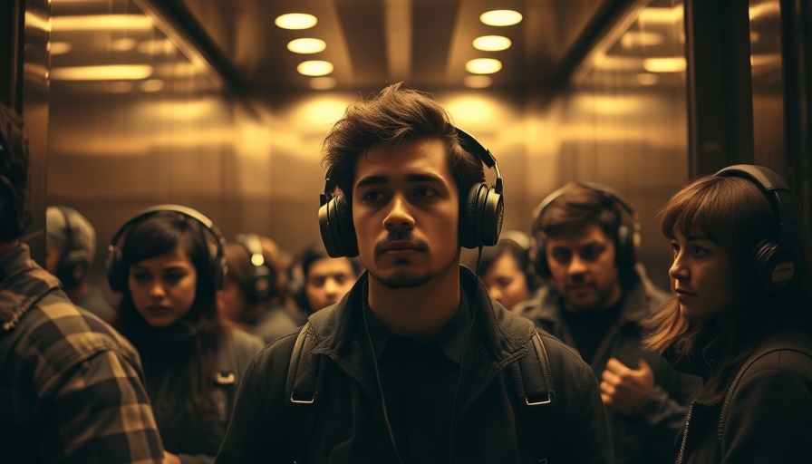 Bold branding strategies depicted with standout person in elevator.