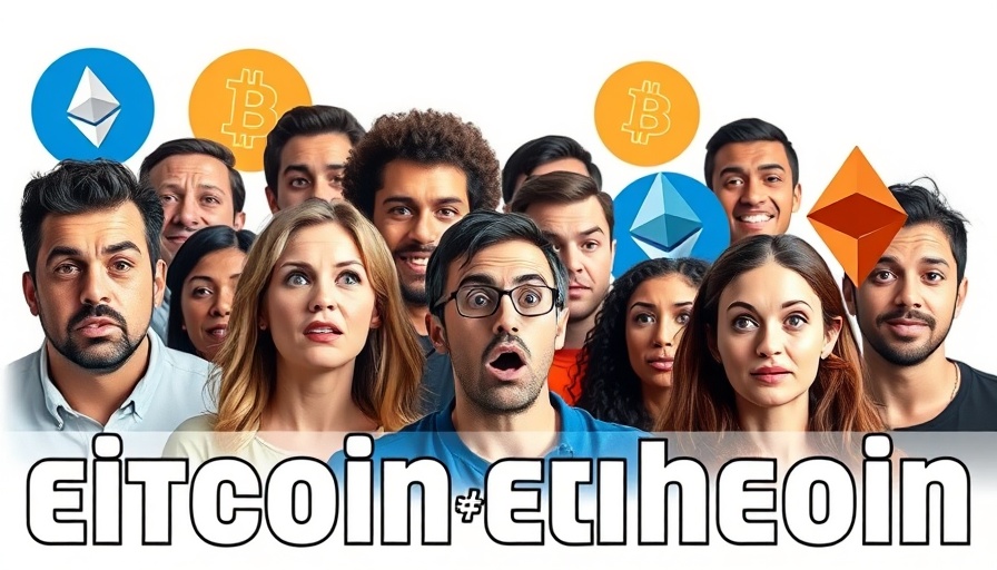Colorful cryptocurrency news illustration with Bitcoin and Ethereum.