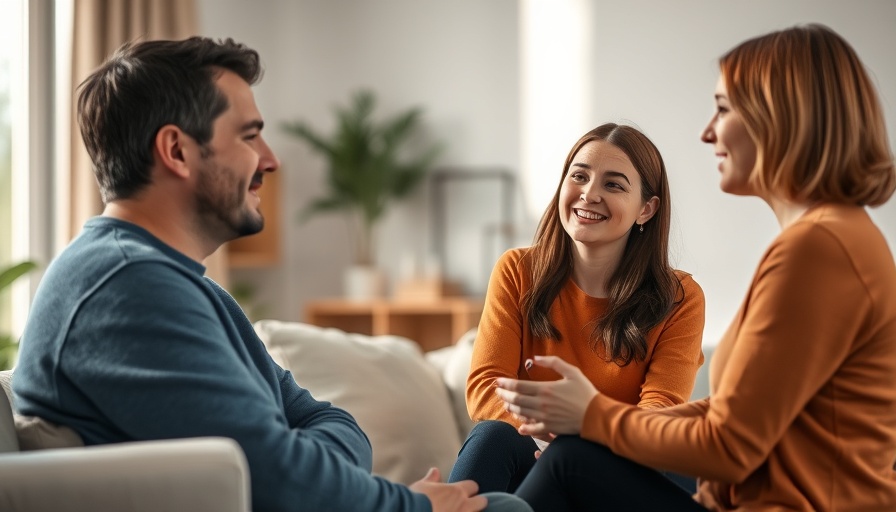 Two friends discussing narcissism and friendships on a sofa