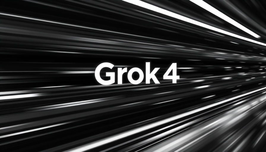 Futuristic Grok 4 logo design with speed lines for Frontend Development.