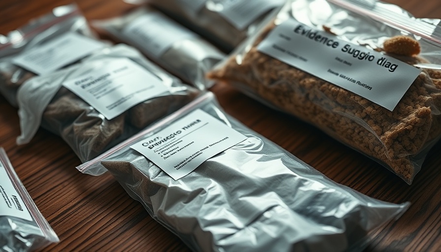 Evidence bags with suspected drugs from Newclare child drug case.