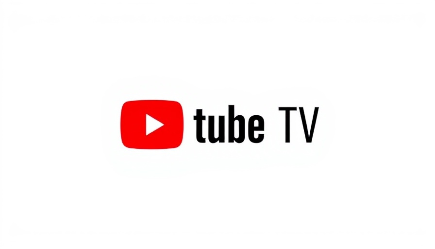 Simplistic YouTube TV logo on white background.