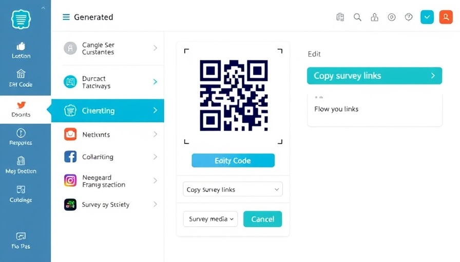 Digital interface with options for generating dynamic QR codes and links.