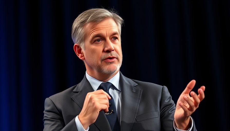 Professional man at event speaking, reflecting Silicon Valley conformity.