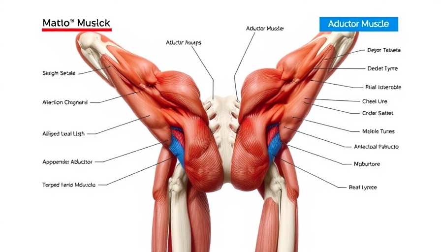 Anatomical diagram showing adductors vs. abductors muscle groups.