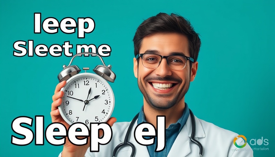 Cheerful doctor shows alarm clock with sleep tips, how to fall asleep fast.