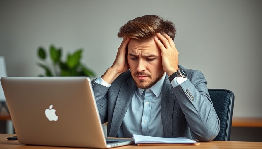 Burnout risk illustrated by a stressed businessman at work.