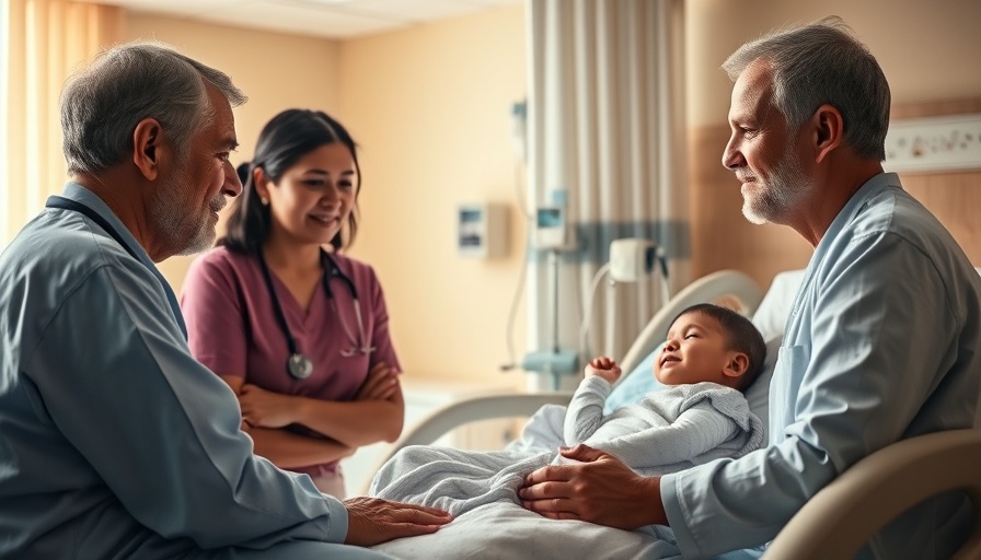 Patient safety discussions for parents in a hospital room.