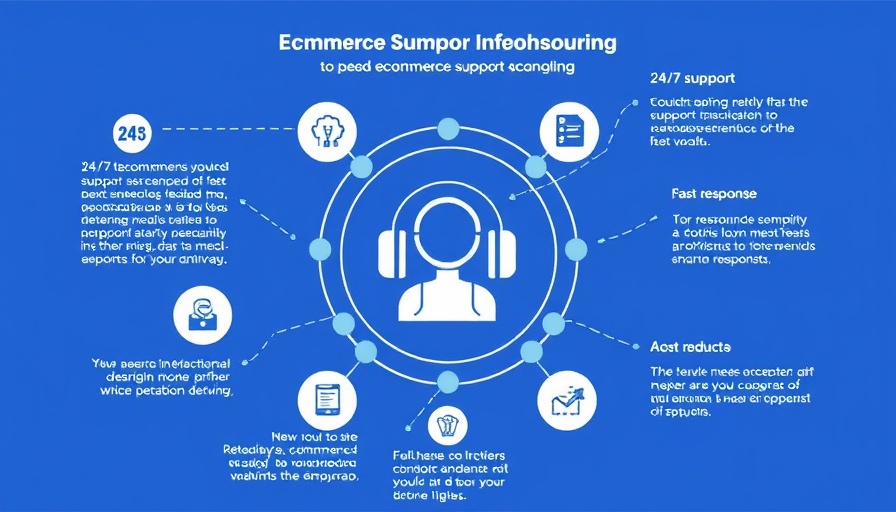 Ecommerce Technical Support Outsourcing benefits infographic.