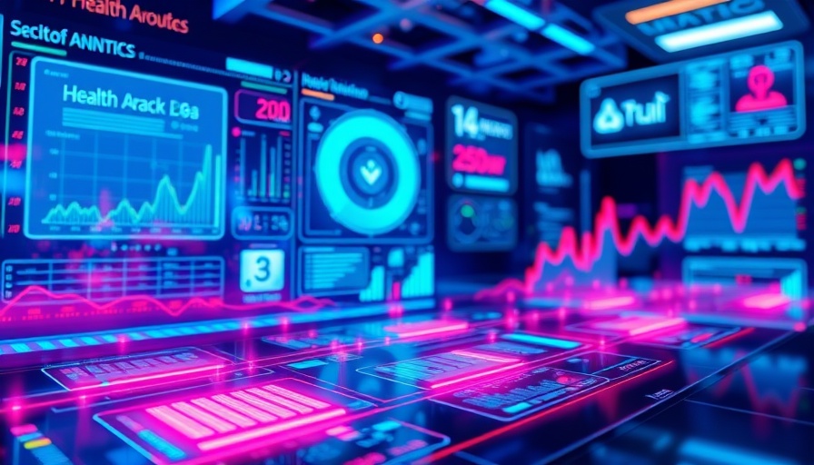 Digital interface showcasing HealthTech marketing strategy with data analytics.