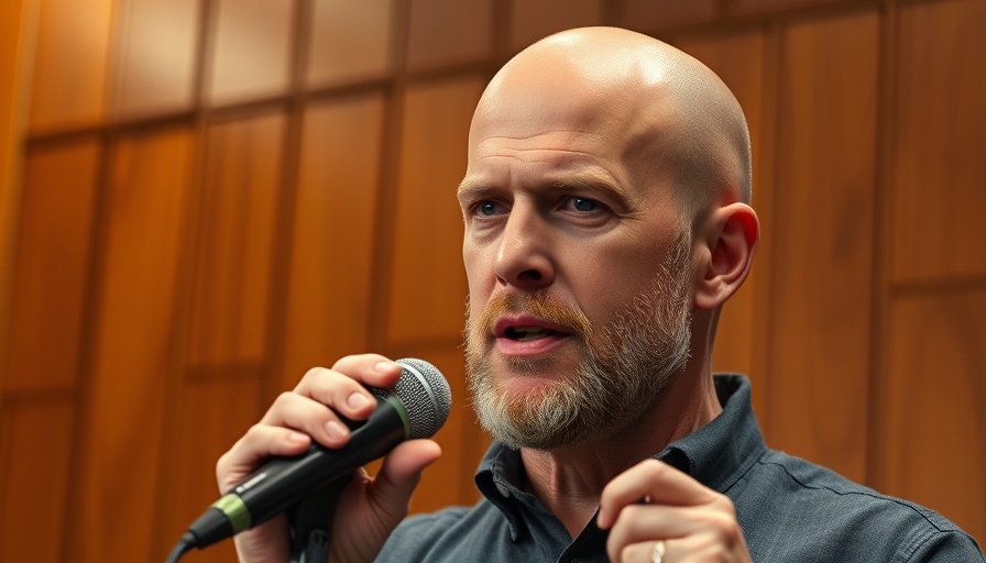 Man discussing user behavior, impacting Google, in a studio.
