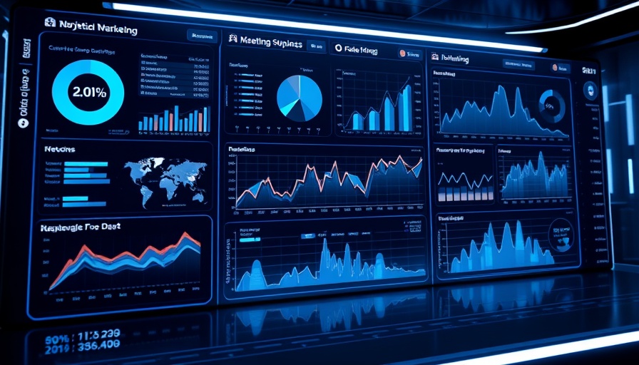 Futuristic dashboard showing performance marketing trends.