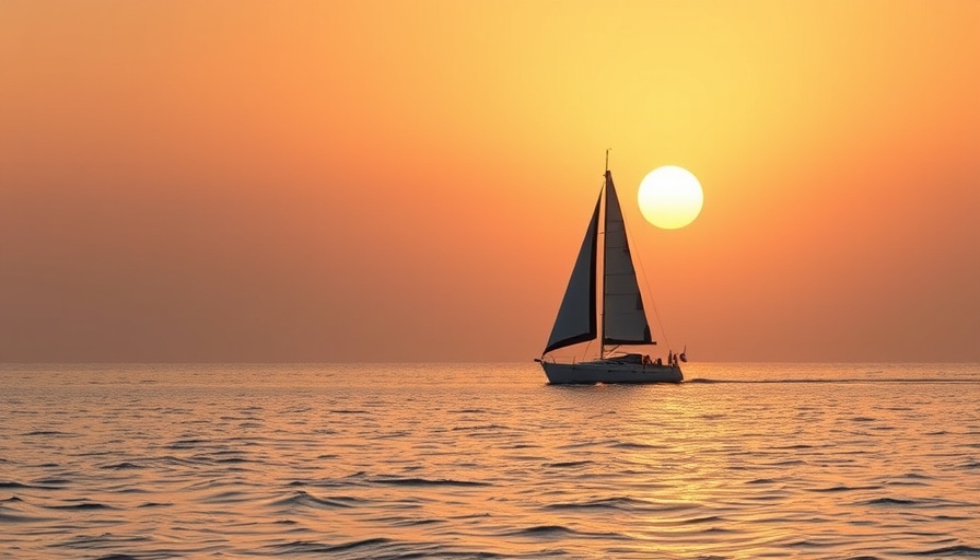 Mindfulness and Mental Health emphasized by serene sailboat on calm waters.