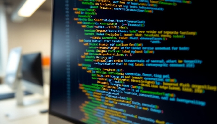 Close-up of JavaScript code on a computer screen.