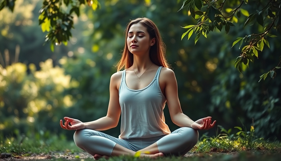 Woman practicing Transcendental Meditation for anxiety management in nature.