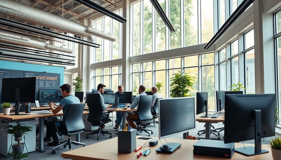 Modern office with software developers in Toronto.