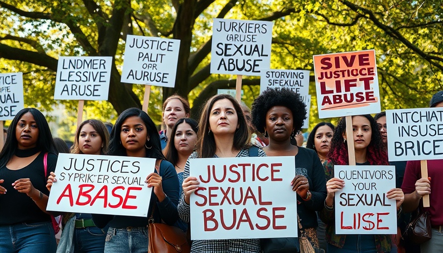 Protesters demanding justice for sexual abuse survivors in Boksburg.