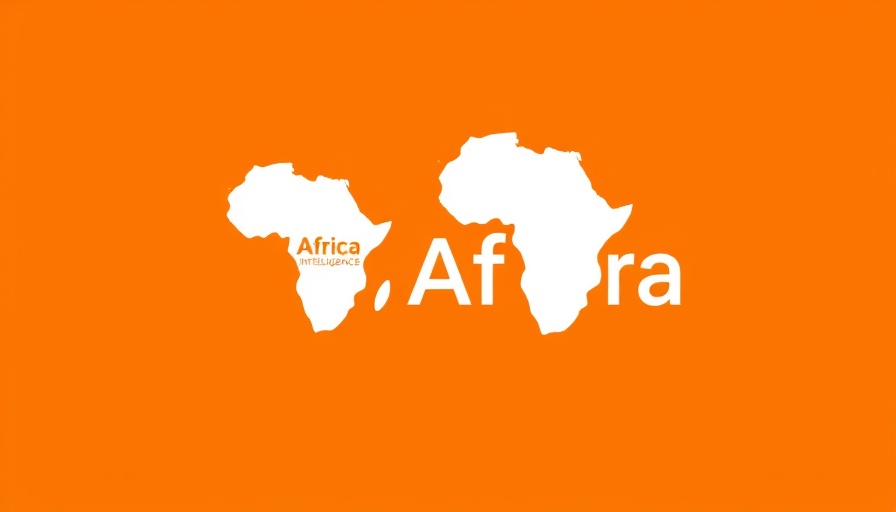 Africa Intelligence logo with orange background, fintech in Morocco concept.