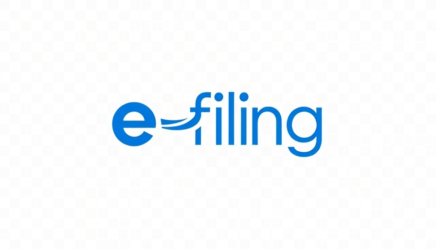 Blue e-filing logo representing digital filing system