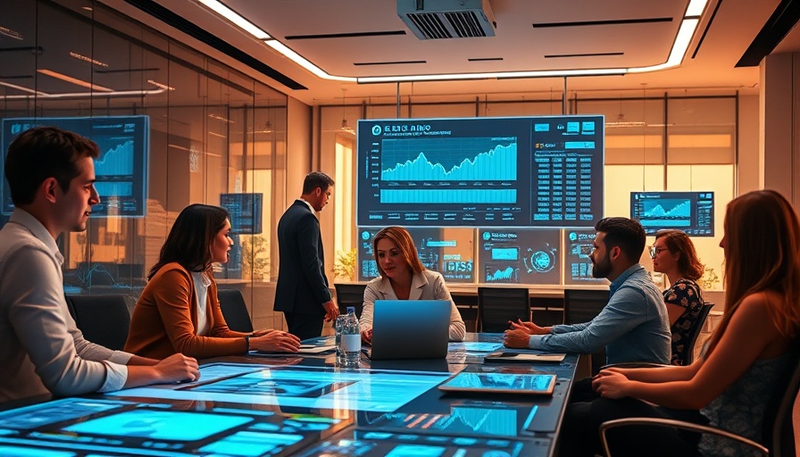 Team discussing cybersecurity strategies in a futuristic office, Joint Communication 3 of 2025 Cybersecurity Financial Sector.