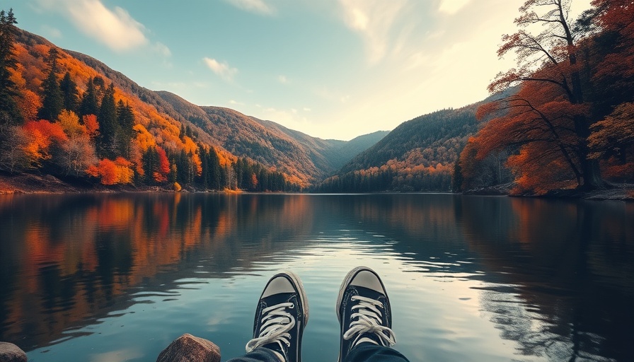 Our Natural State of Ease captured by a peaceful autumn lake.