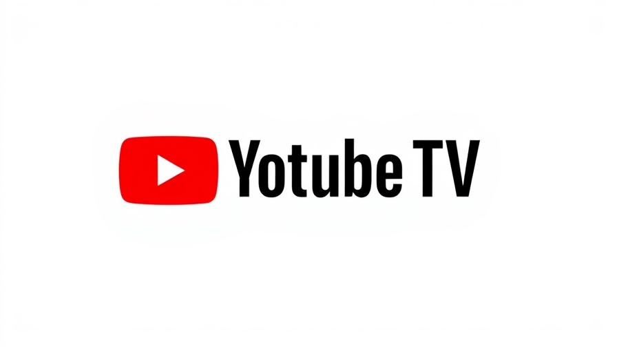 YouTube TV logo design with play button icon.