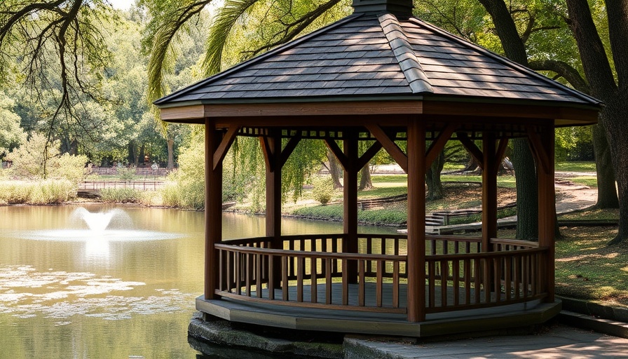 Secrets of Central Park: Hidden gazebo by tranquil pond with lush greenery.