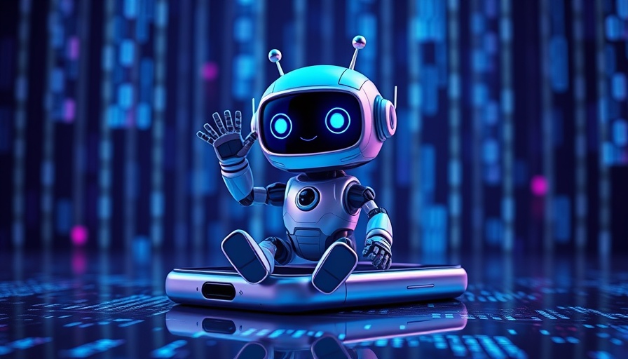 Futuristic robot on smartphone illustrating advanced bot mitigation.