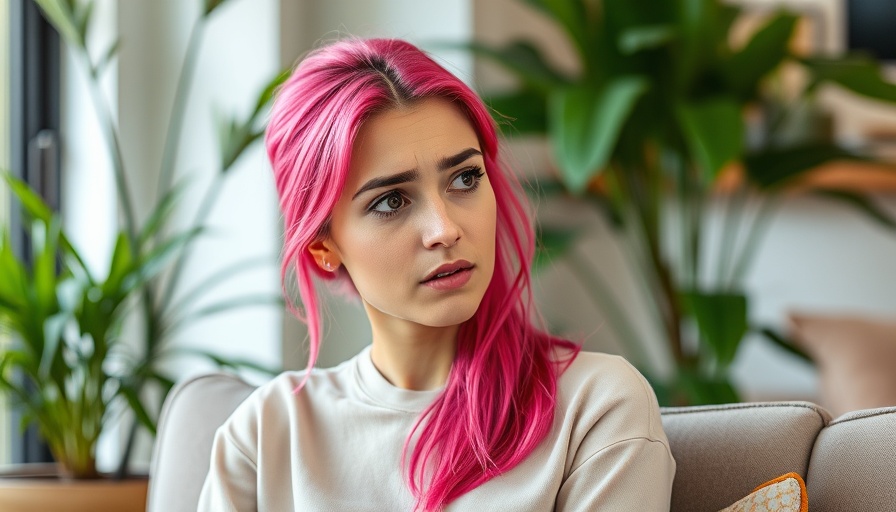 Reflective woman post panic attack in calming environment