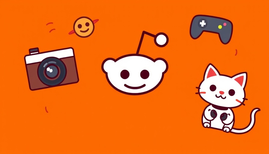 AI in digital marketing: vibrant Reddit branding illustration.