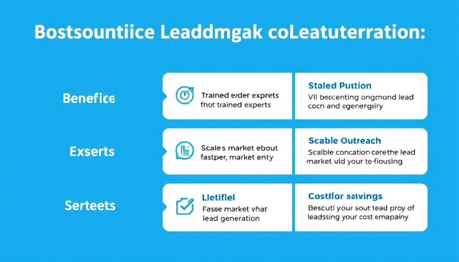 Infographic on Outsourcing Lead Generation Services benefits.